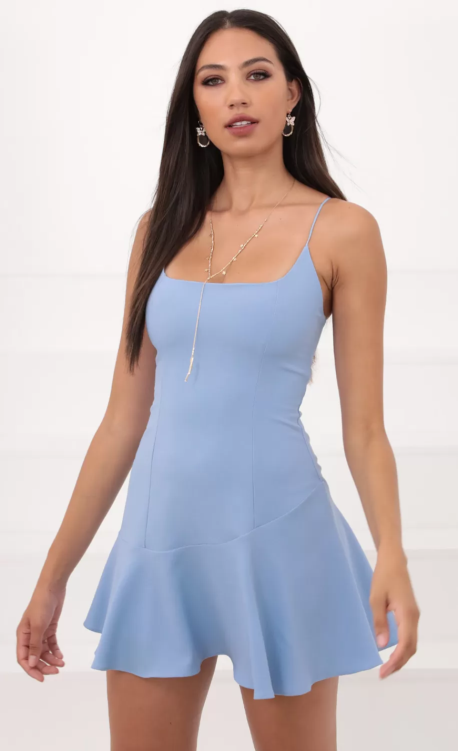 A-Line Bow Dress In Powder Blue^LUCY IN THE SKY Sale