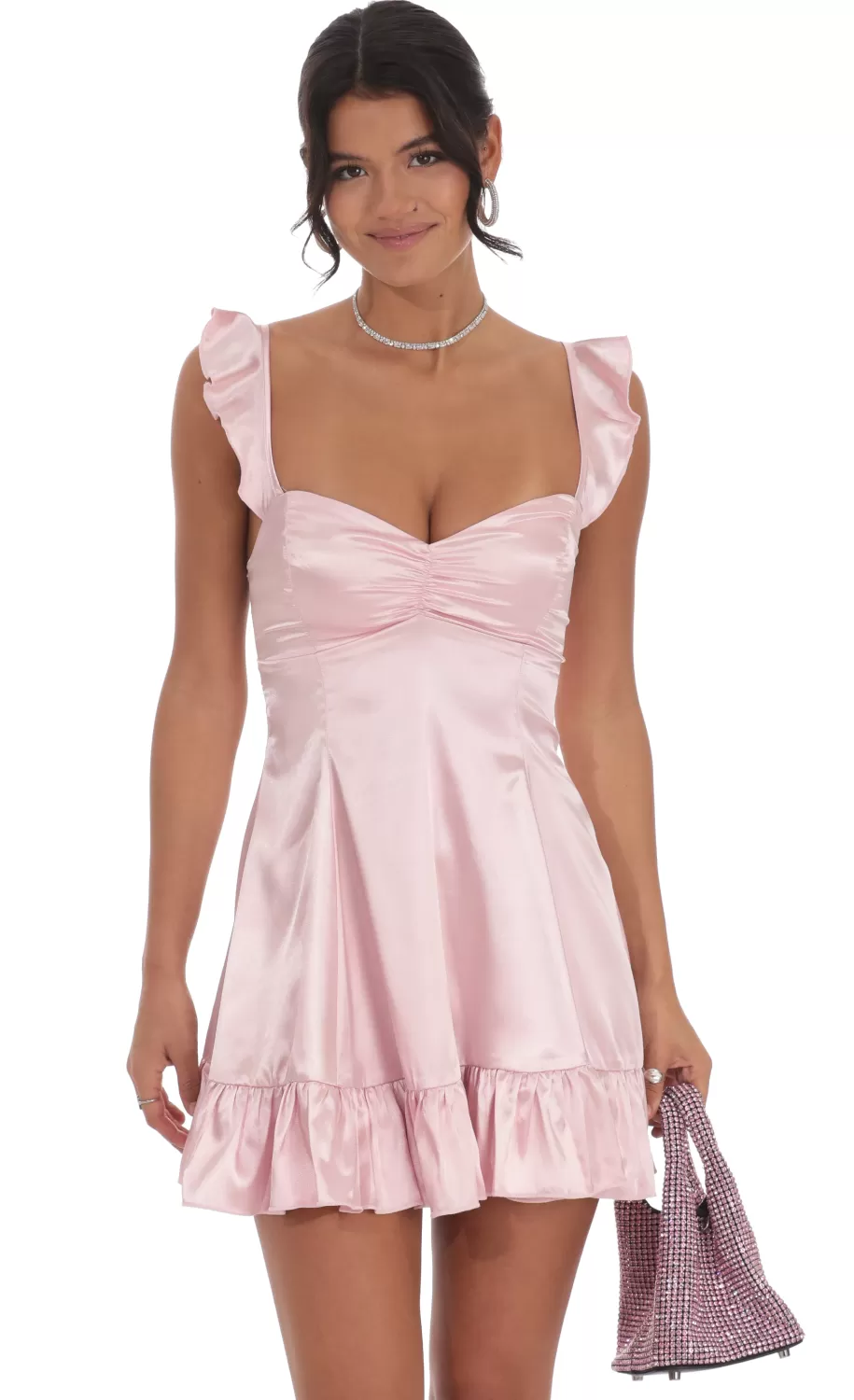 A-Line Dress In Pink^LUCY IN THE SKY Flash Sale