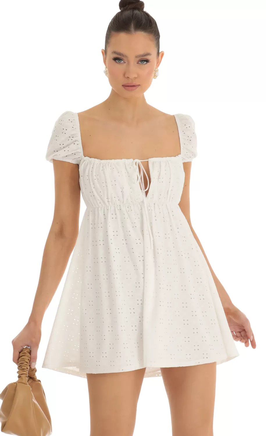 Baby Doll Dress In White^LUCY IN THE SKY Hot