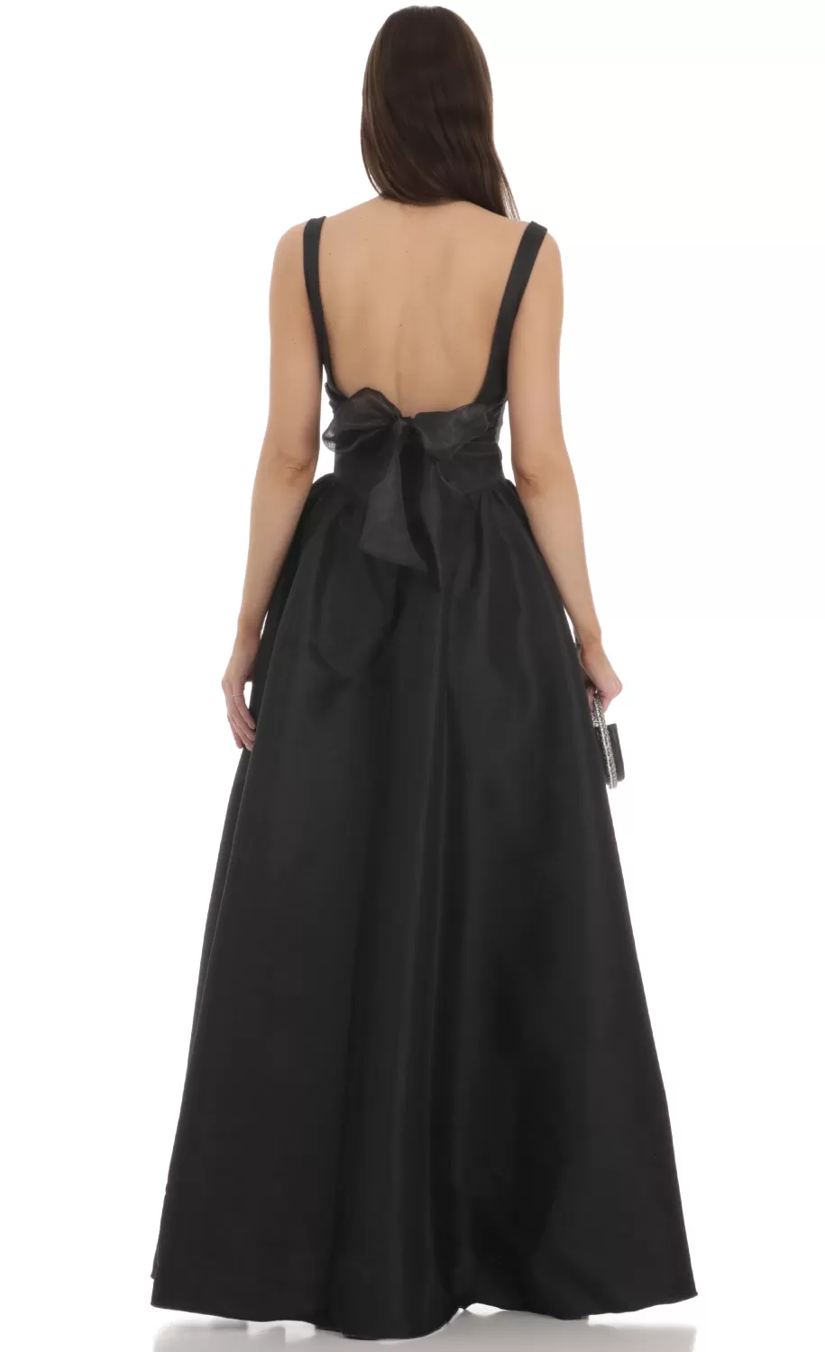 Back Bow Gown In Black^LUCY IN THE SKY Flash Sale