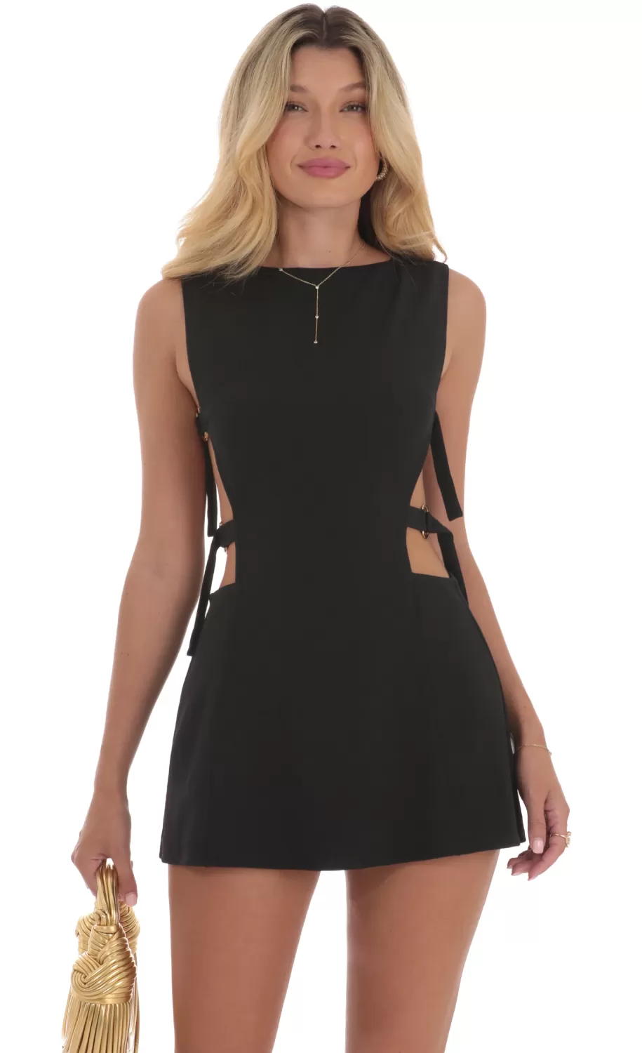 Buckle Cutout Dress In Black^LUCY IN THE SKY Best Sale