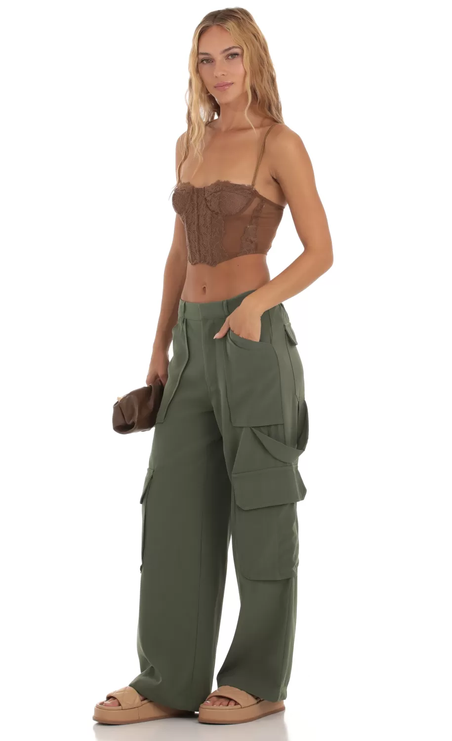 Cargo Pants In Green^LUCY IN THE SKY Shop