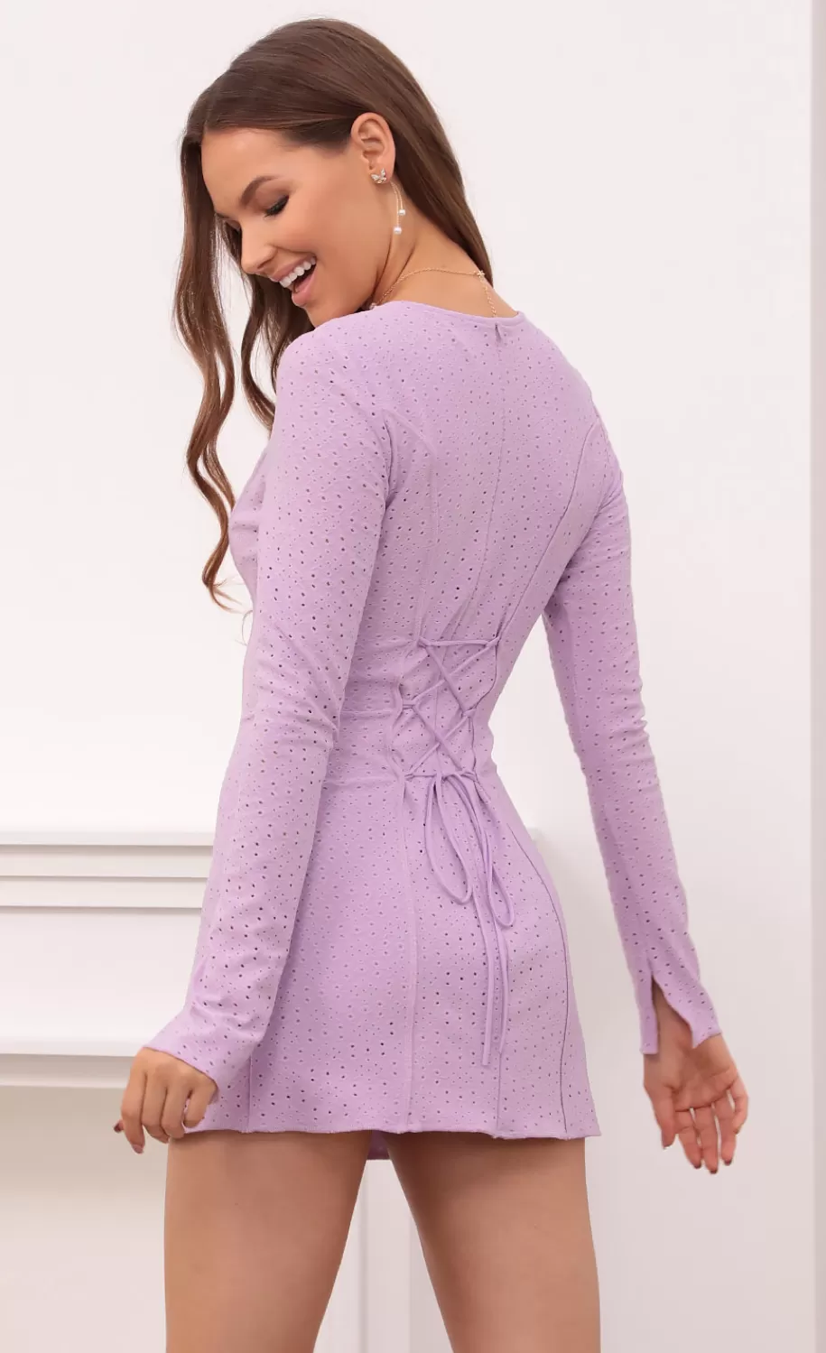 Cinched Bodycon Dress In Lavender^LUCY IN THE SKY Best