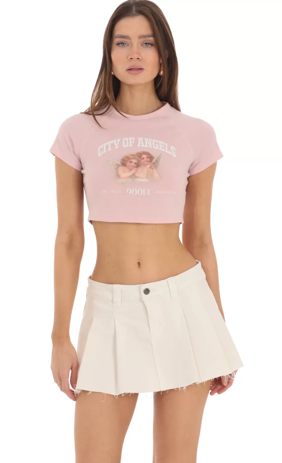 City Of Los Angeles Graphic T-Shirt In Pink^LUCY IN THE SKY Cheap