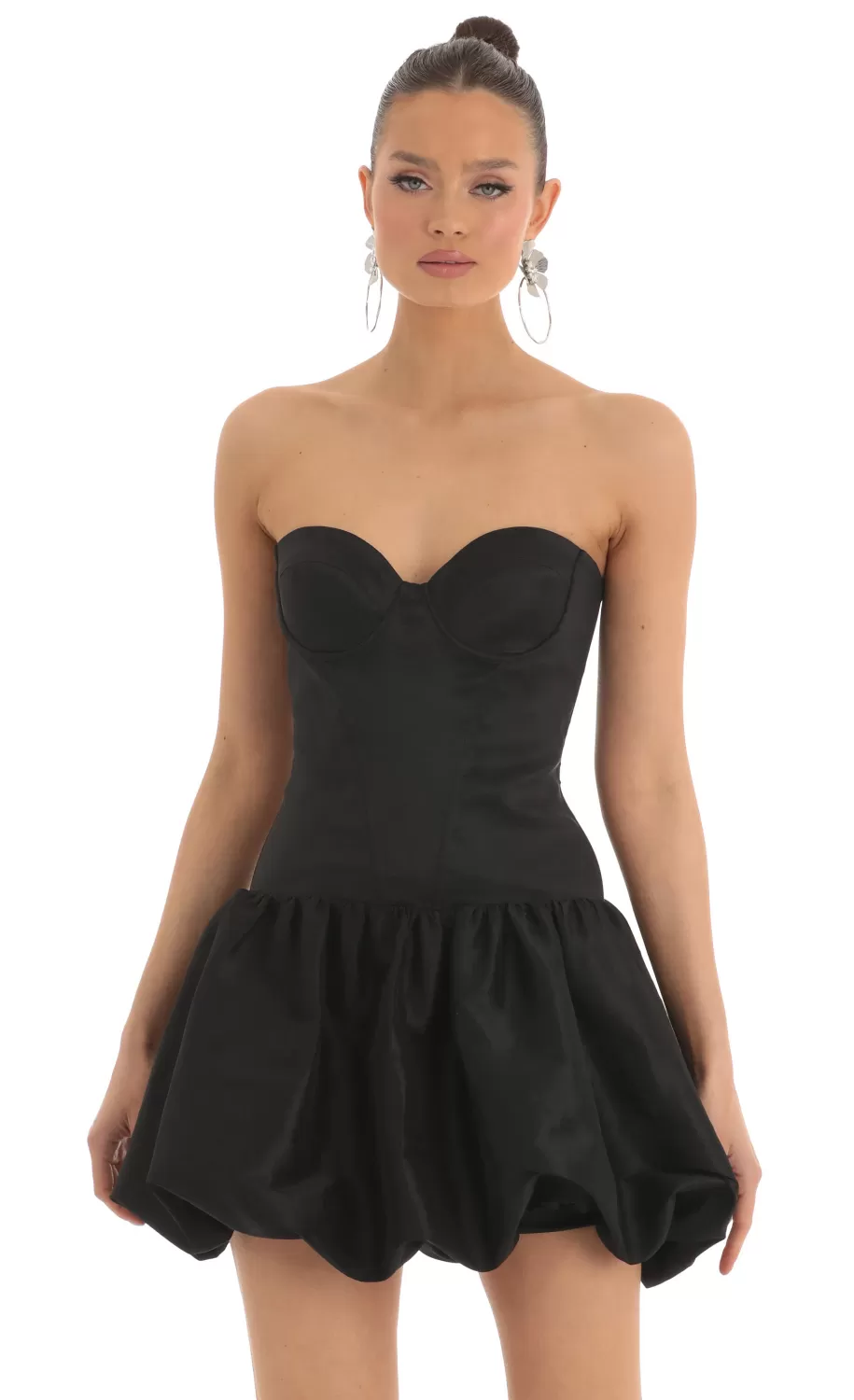 Corset Bubble Dress In Black^LUCY IN THE SKY Best Sale