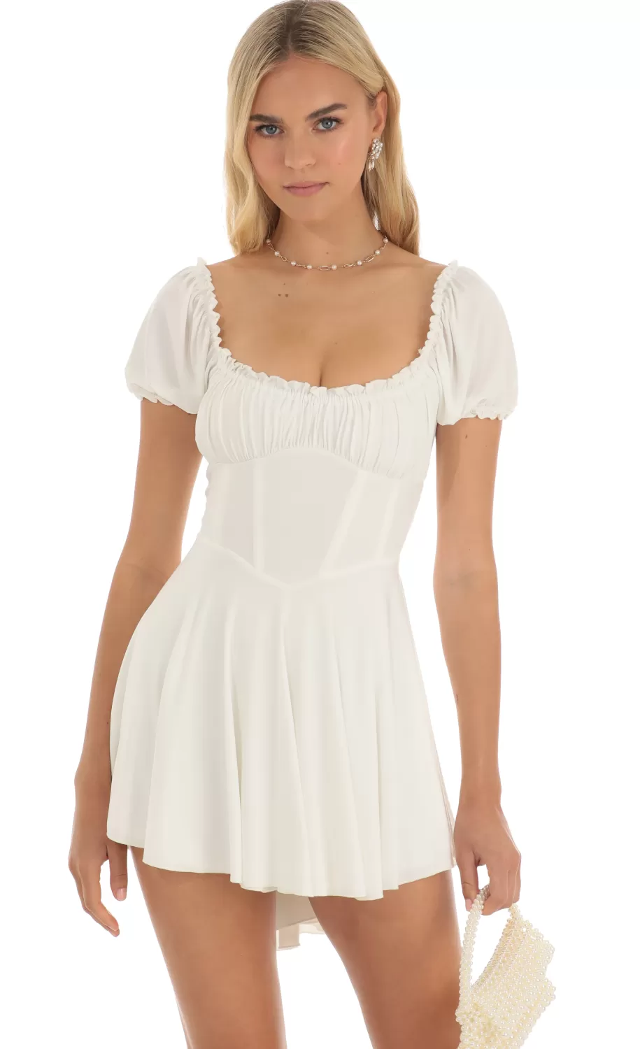 Corset Dress In White^LUCY IN THE SKY Best