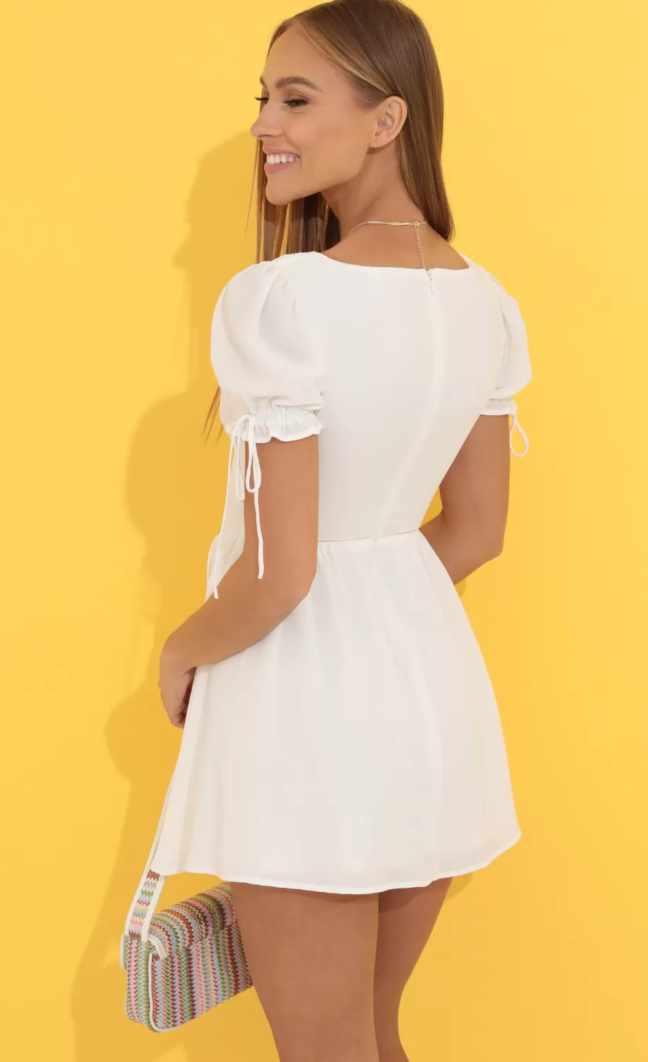 Corset Dress In White^LUCY IN THE SKY Hot