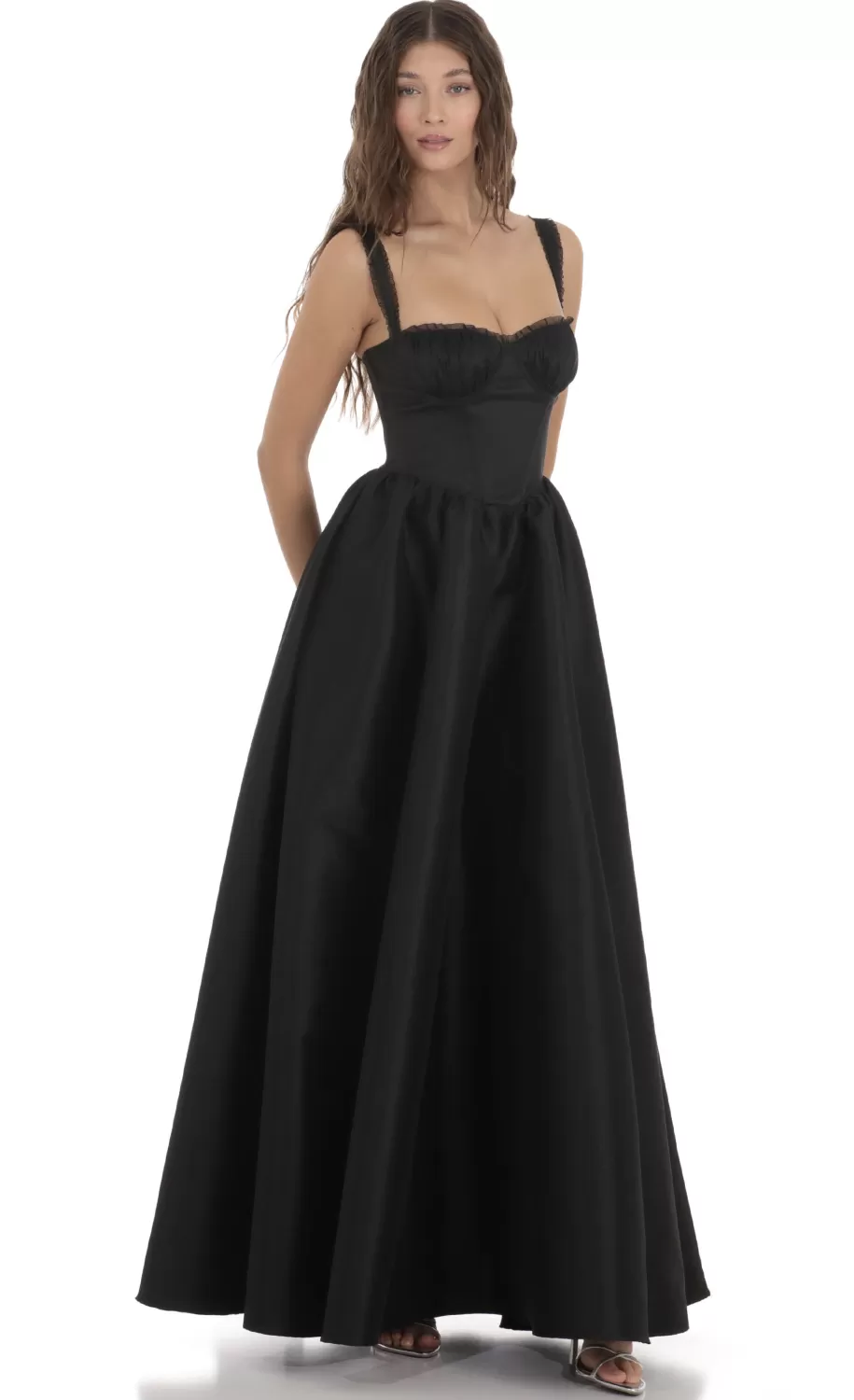 Corset Gown Dress In Black^LUCY IN THE SKY Hot