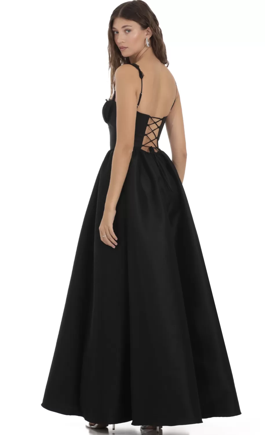 Corset Gown Dress In Black^LUCY IN THE SKY Hot