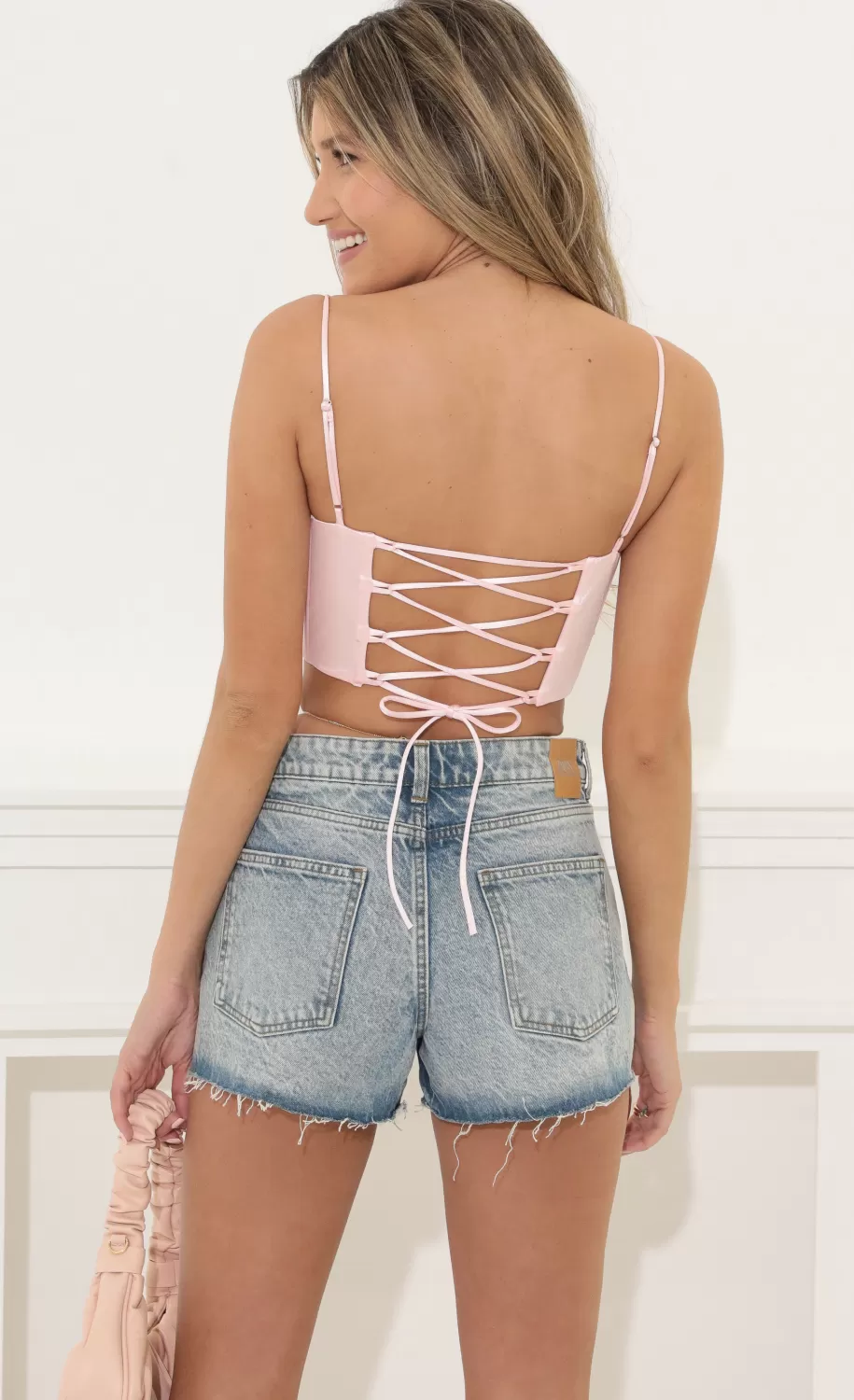 Corset Top In Pink^LUCY IN THE SKY Store