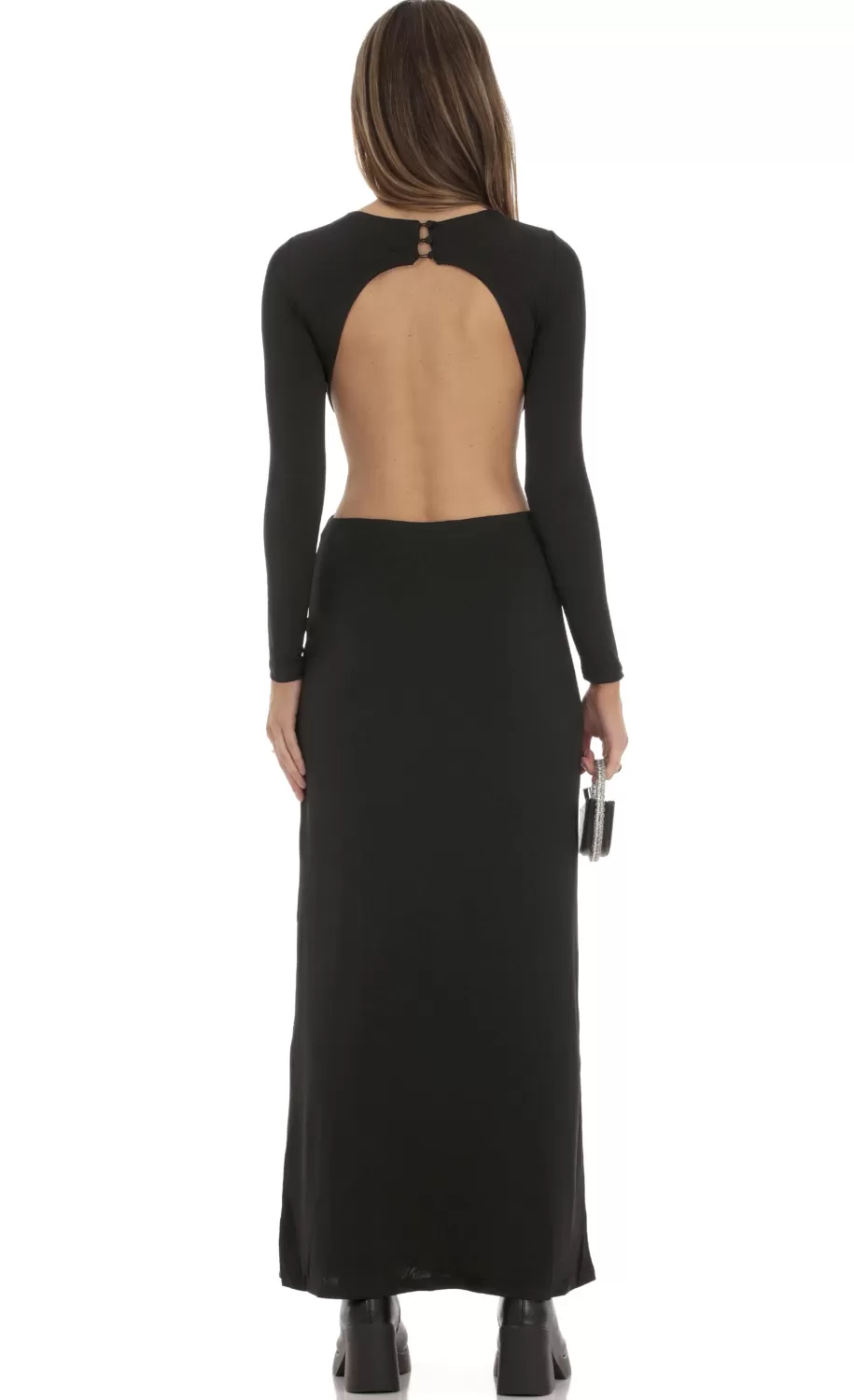 Cutout Open Back Dress In Black^LUCY IN THE SKY Best Sale