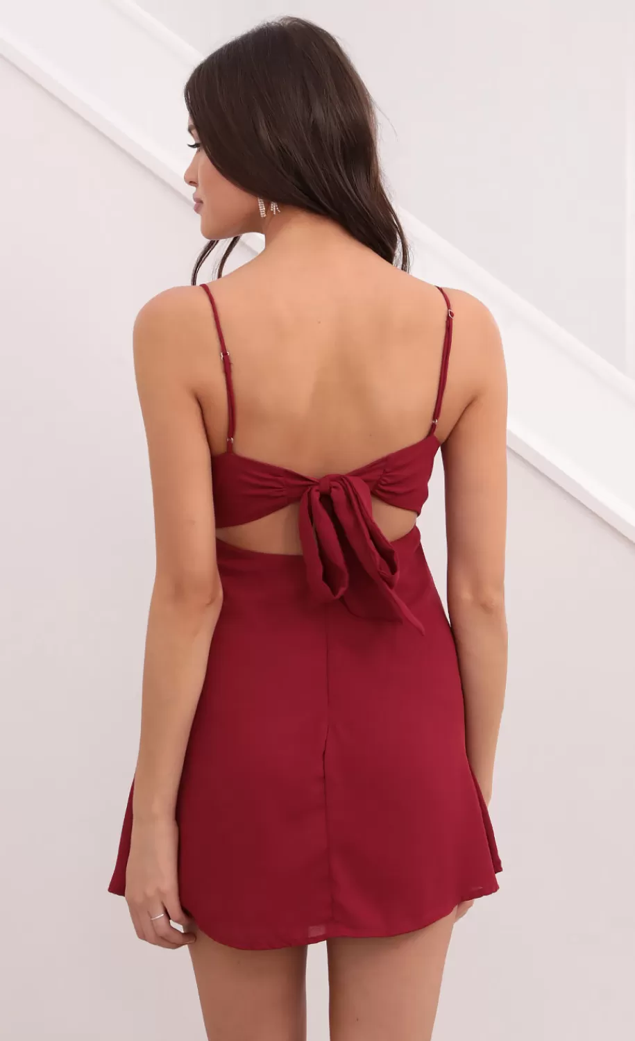 Dress In Burgandy^LUCY IN THE SKY Outlet