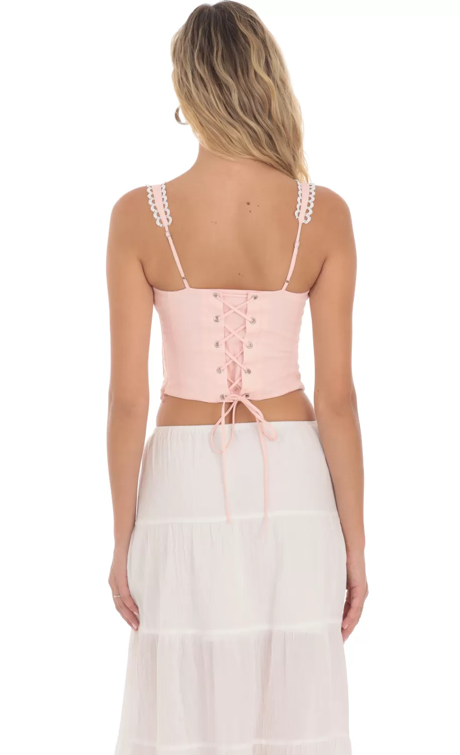 Embroidery Detail Top In Pink^LUCY IN THE SKY Cheap