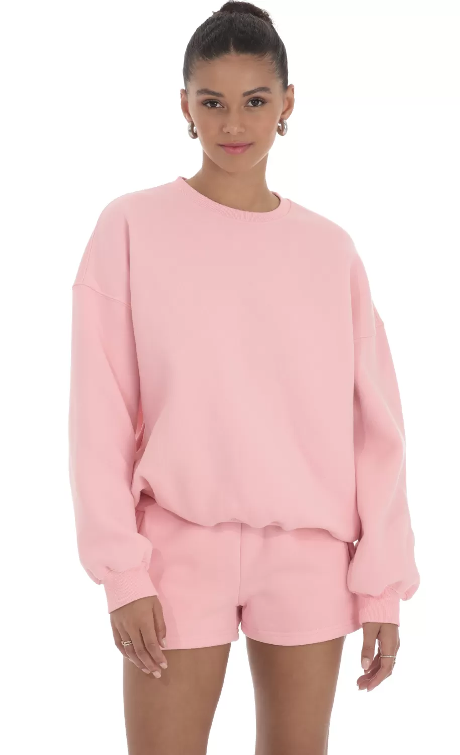 Fleece Jumper In Blush^LUCY IN THE SKY Hot