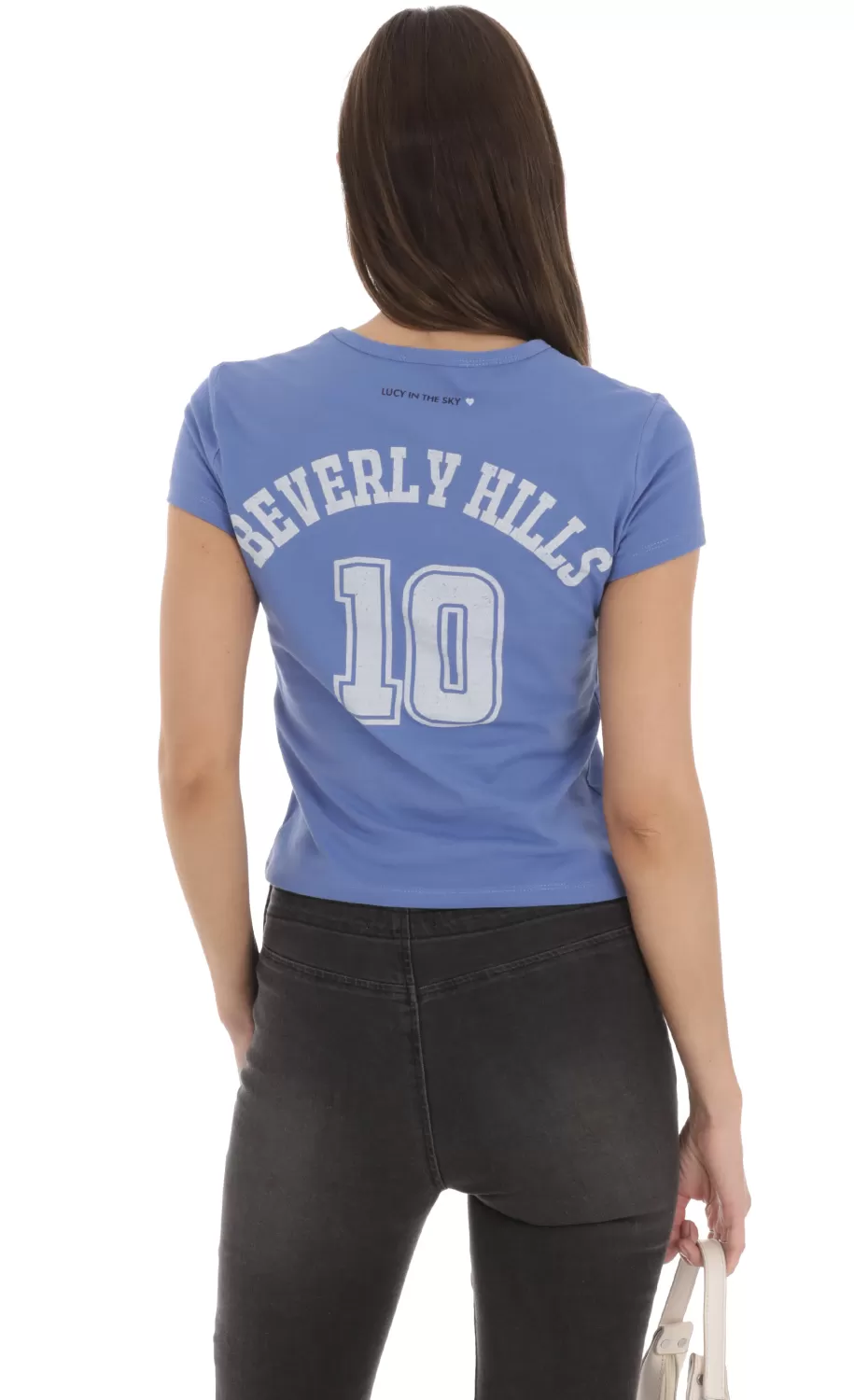 Heart Beverly Hills T-Shirt In Blue^LUCY IN THE SKY Shop