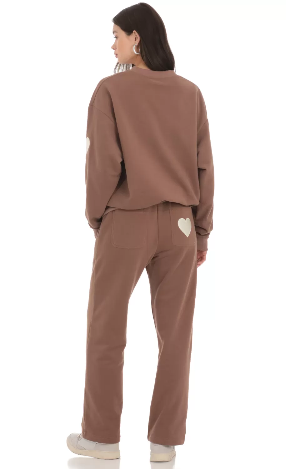 Heart Pocket Sweatpants In Brown^LUCY IN THE SKY Cheap