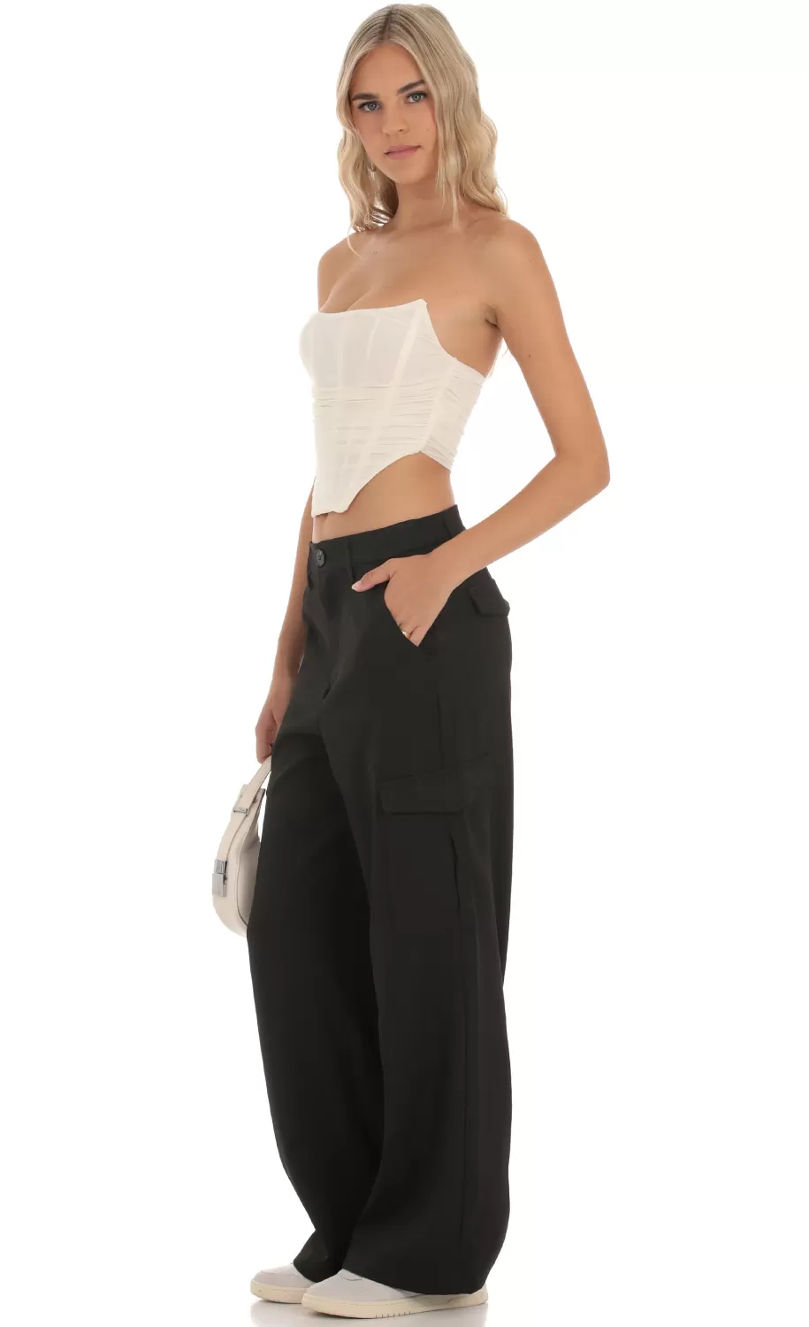 Hecate Wide Leg Cargo Pants In Black^LUCY IN THE SKY Hot