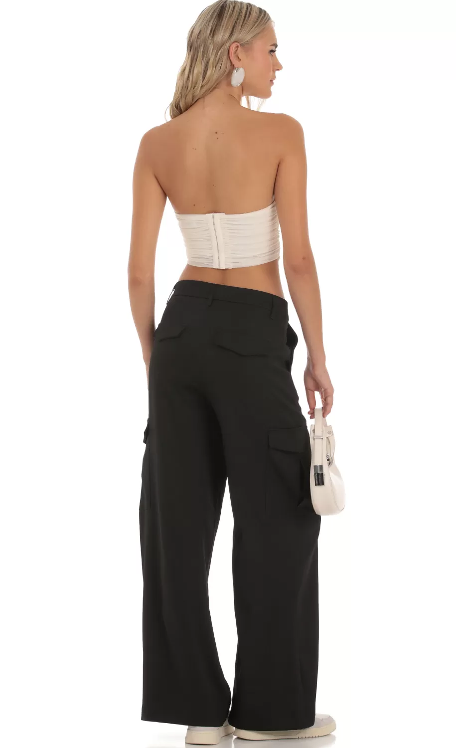 Hecate Wide Leg Cargo Pants In Black^LUCY IN THE SKY Hot