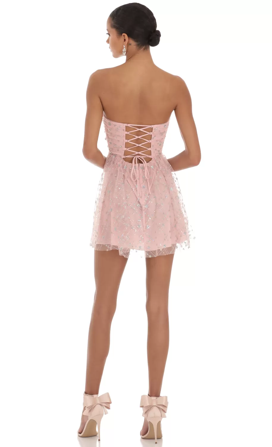 Julia Sequin A-Line Dress In Pink^LUCY IN THE SKY Store