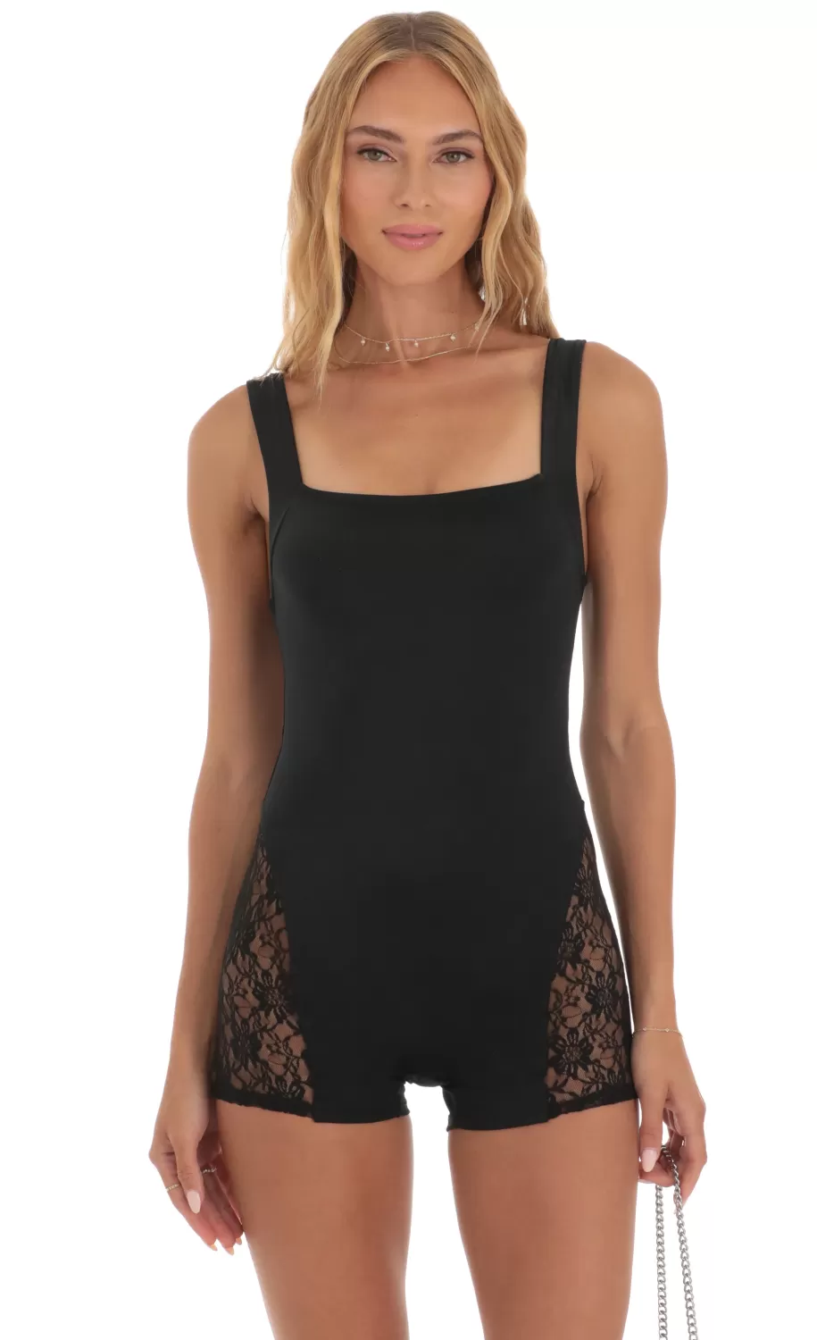 Lace Romper In Black^LUCY IN THE SKY Shop