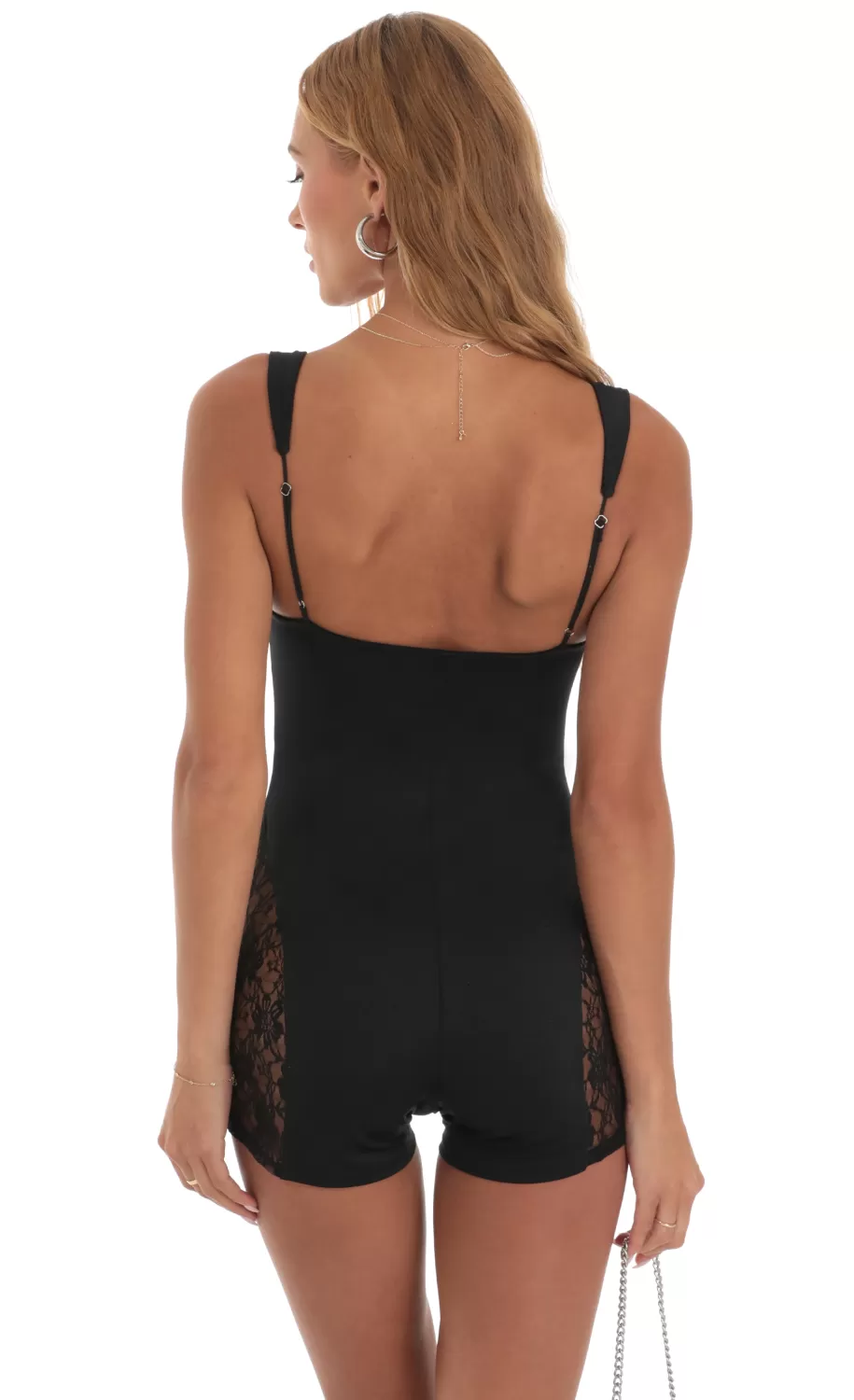 Lace Romper In Black^LUCY IN THE SKY Shop