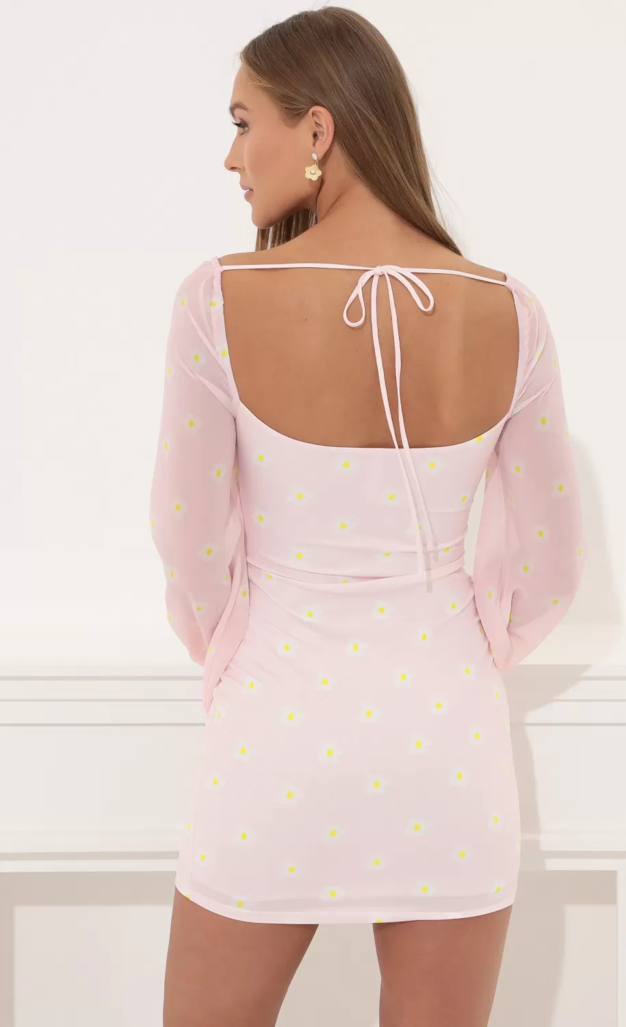 Long Sleeve Dress In Pink Floral^LUCY IN THE SKY Best