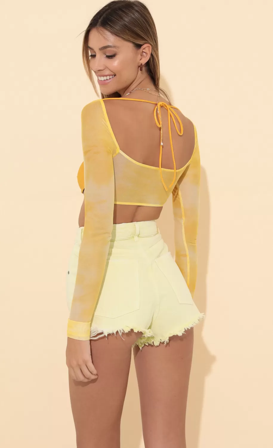 Long Sleeve Top In Yellow^LUCY IN THE SKY Cheap