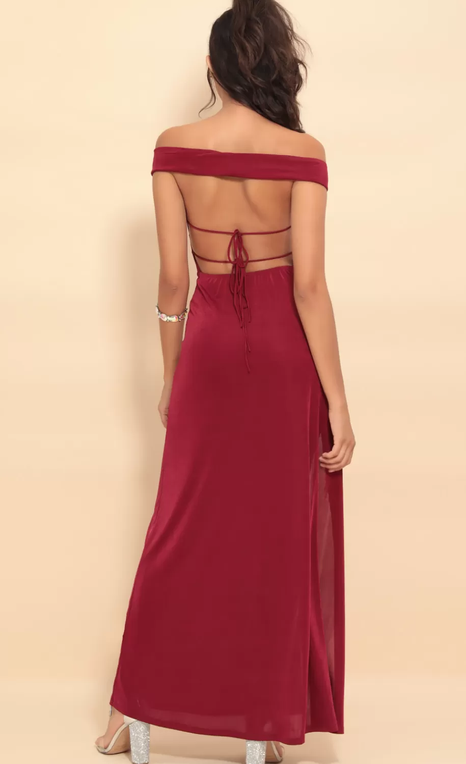 Luxe Maxi Dress In Merlot^LUCY IN THE SKY Flash Sale