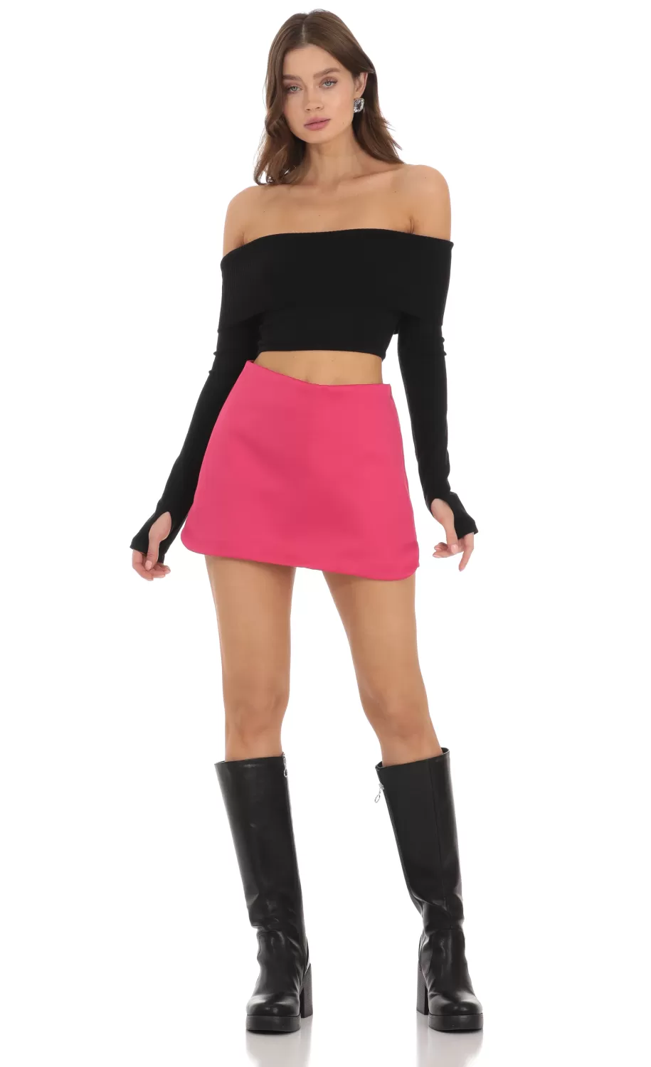 Mini Skort In Pink^LUCY IN THE SKY Flash Sale