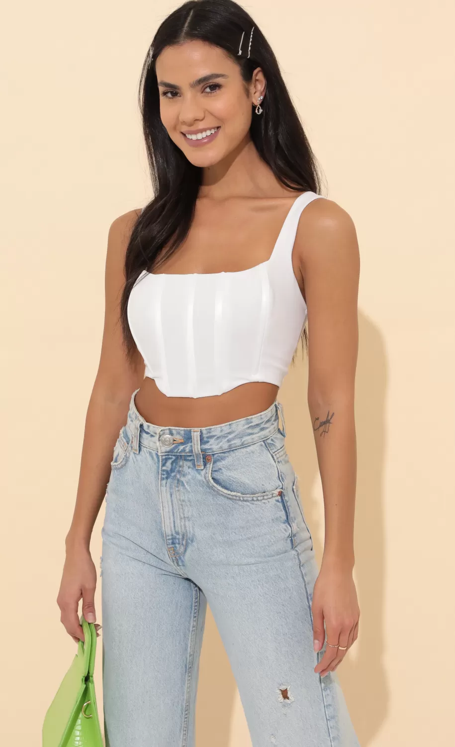 Morgan Corset Top In White^LUCY IN THE SKY Best