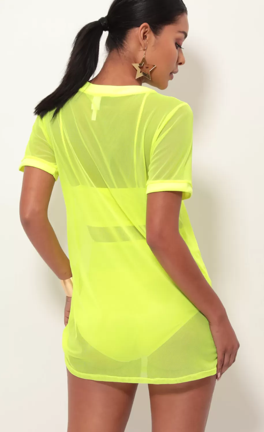 Neon Yellow Edge Three Piece Set^LUCY IN THE SKY Shop