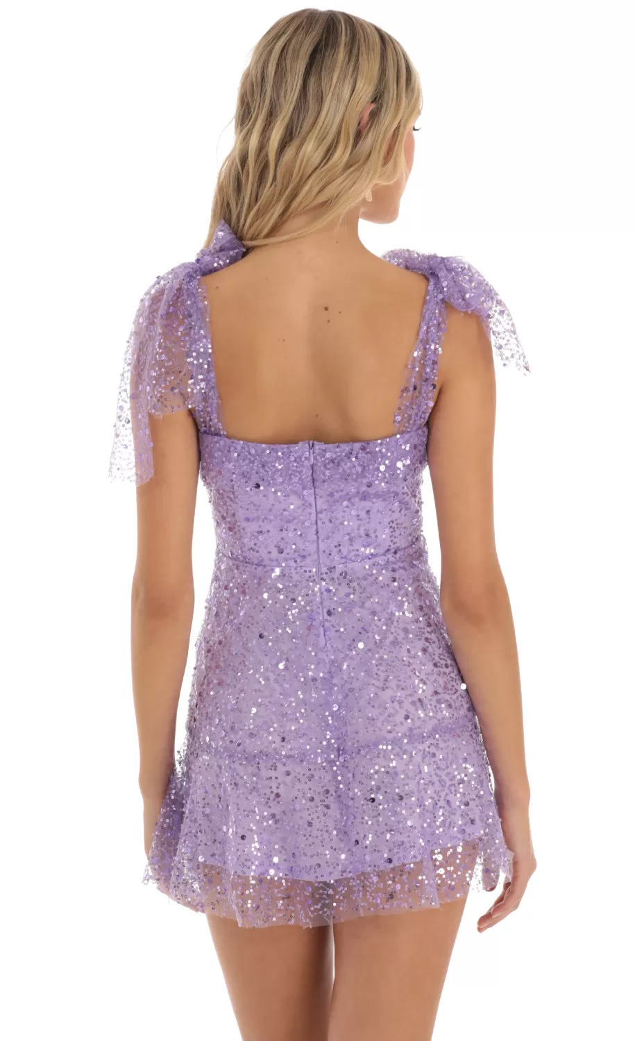 Sequin Mini Dress In Purple^LUCY IN THE SKY Discount