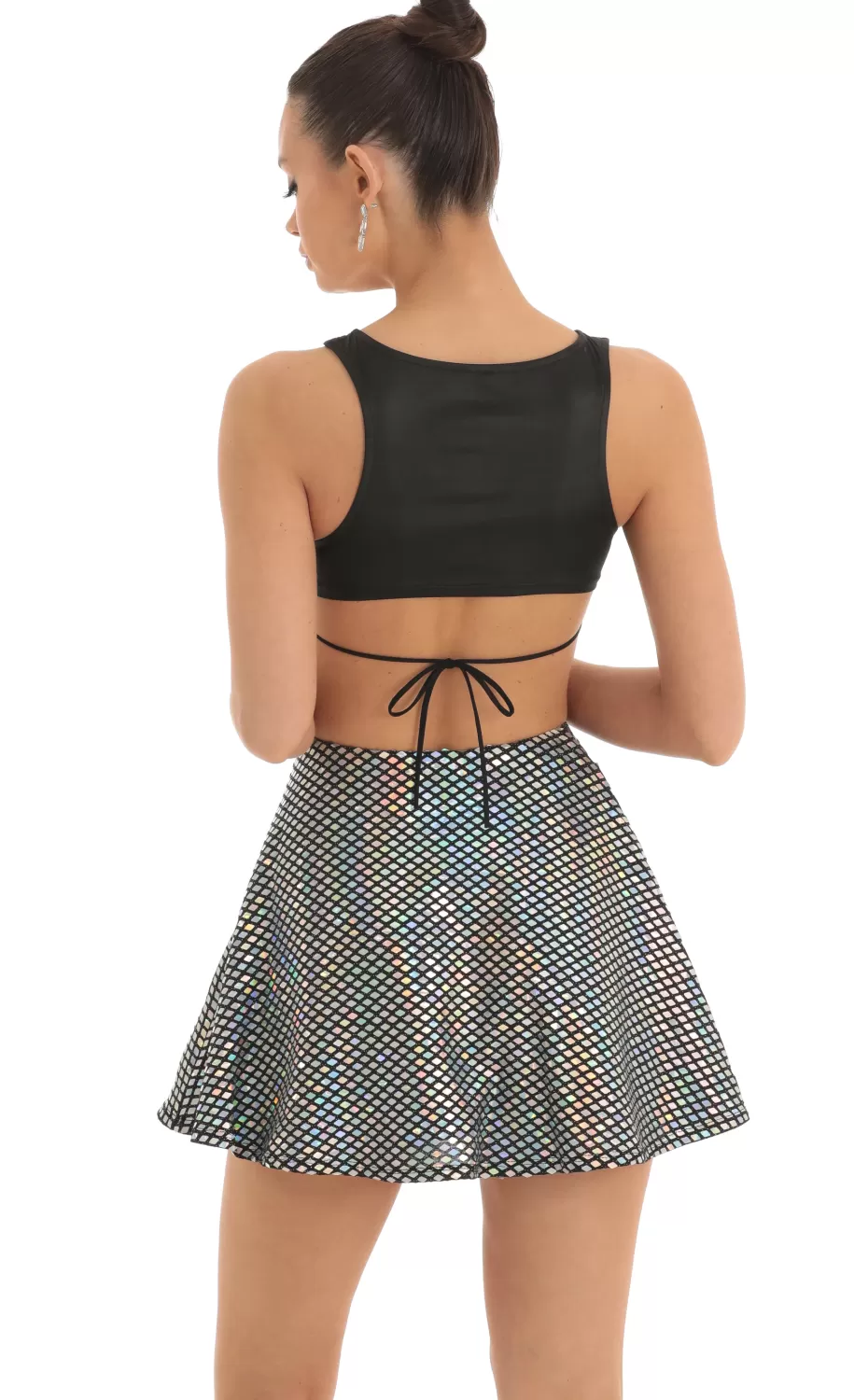 Sequin Square Skirt In Black^LUCY IN THE SKY Sale