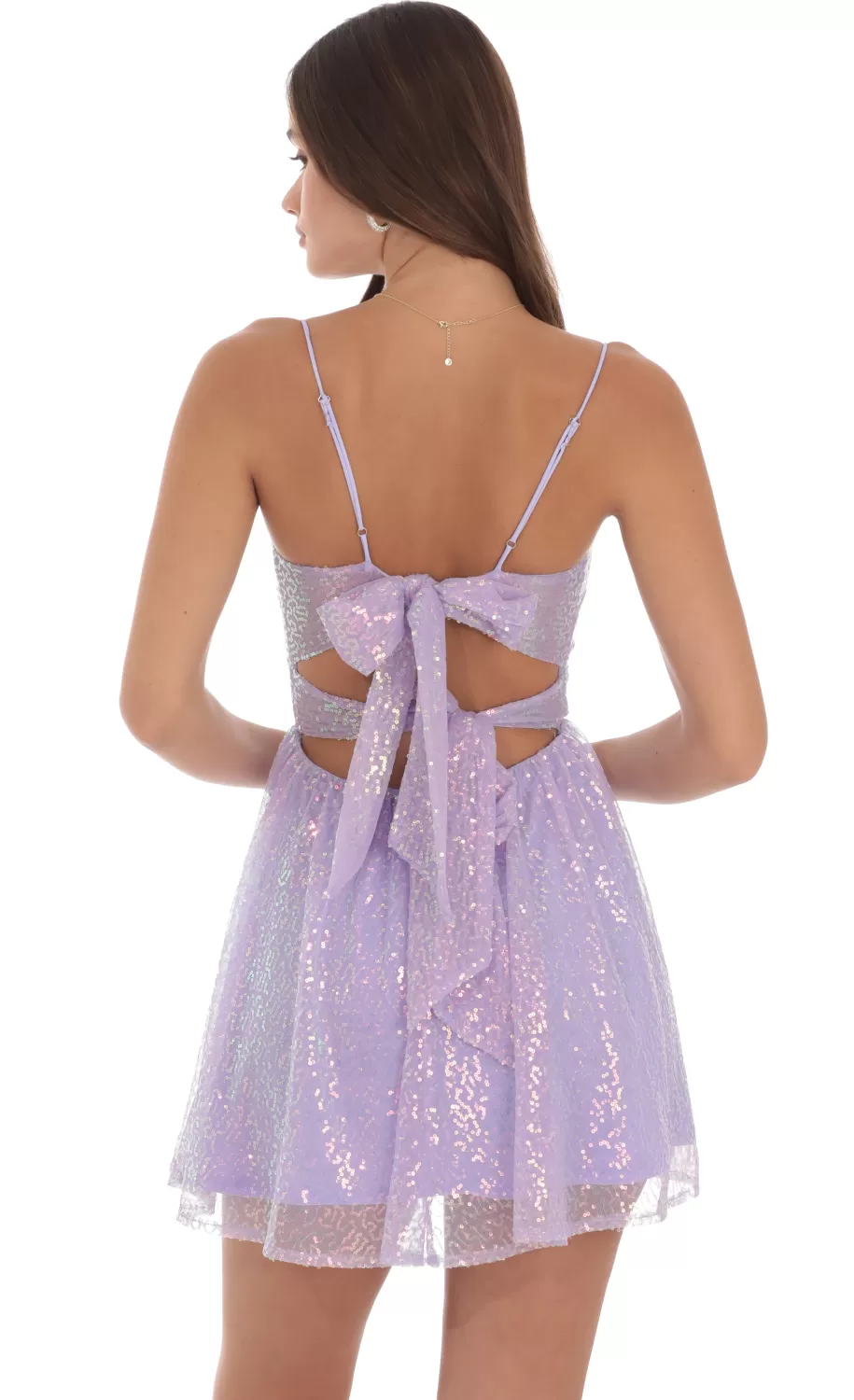 Sequin Twist A-line Dress In Lavender^LUCY IN THE SKY Cheap