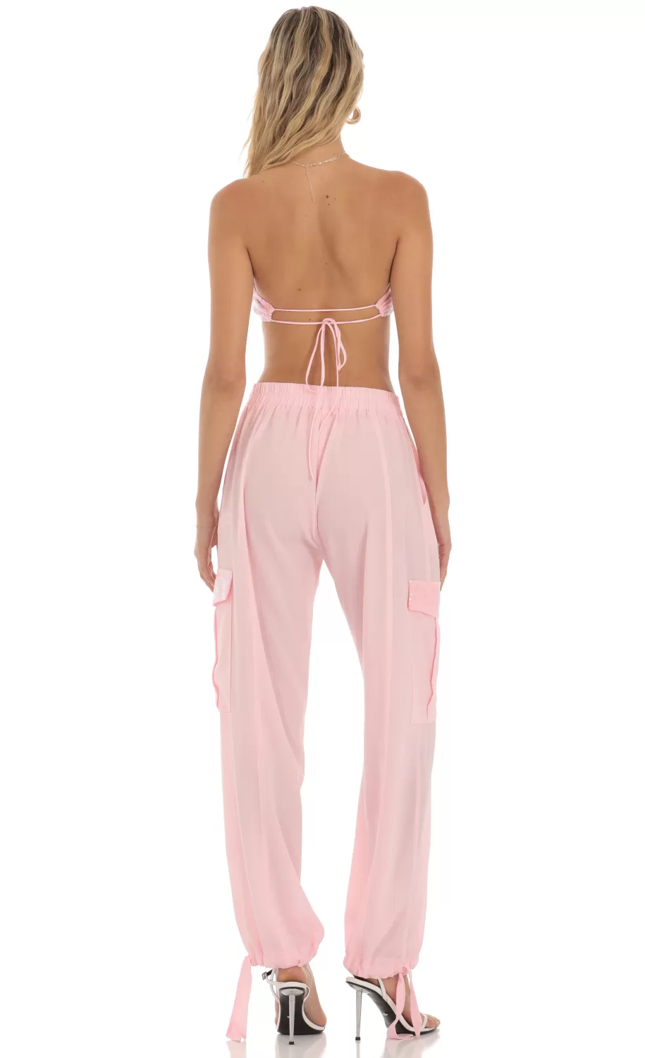 Sequin Two Piece Set In Pink^LUCY IN THE SKY Sale