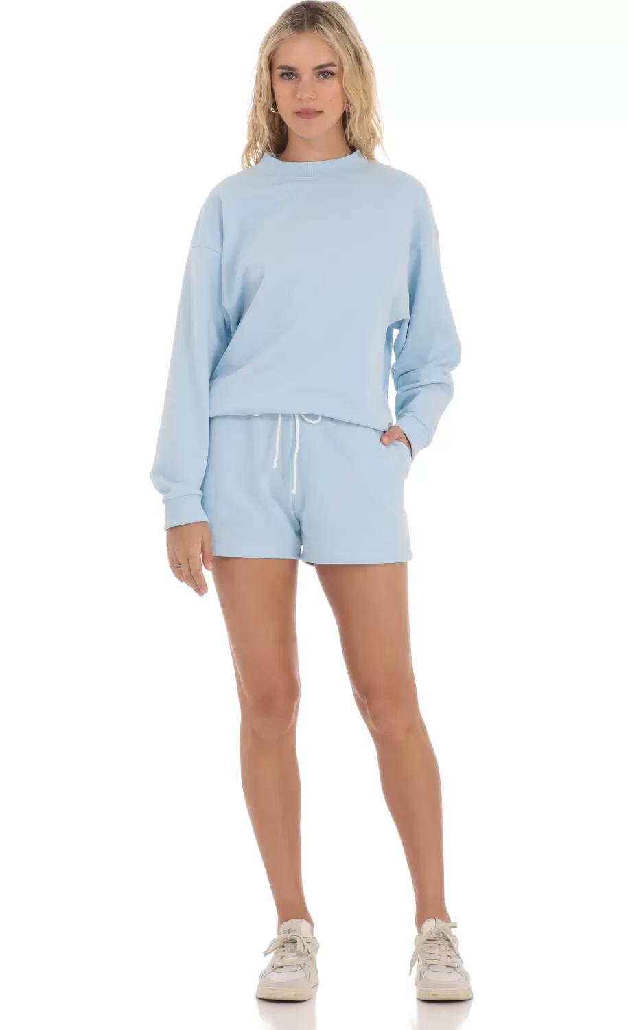 Sweat Shorts In Baby Blue^LUCY IN THE SKY Outlet