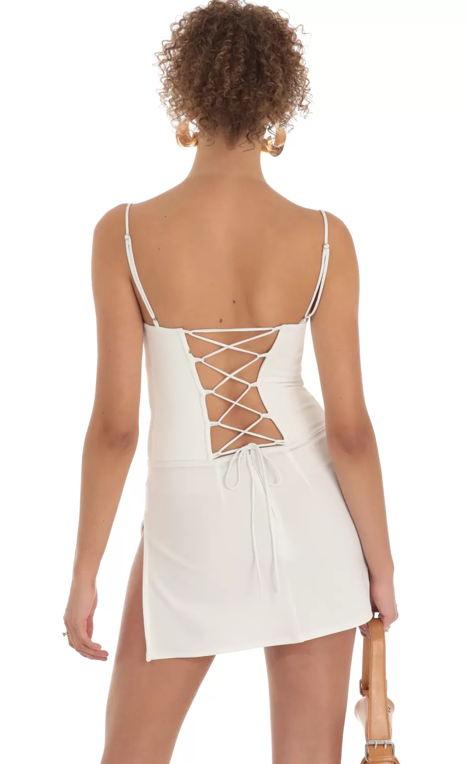 Sweetheart Corset Dress In White^LUCY IN THE SKY Cheap