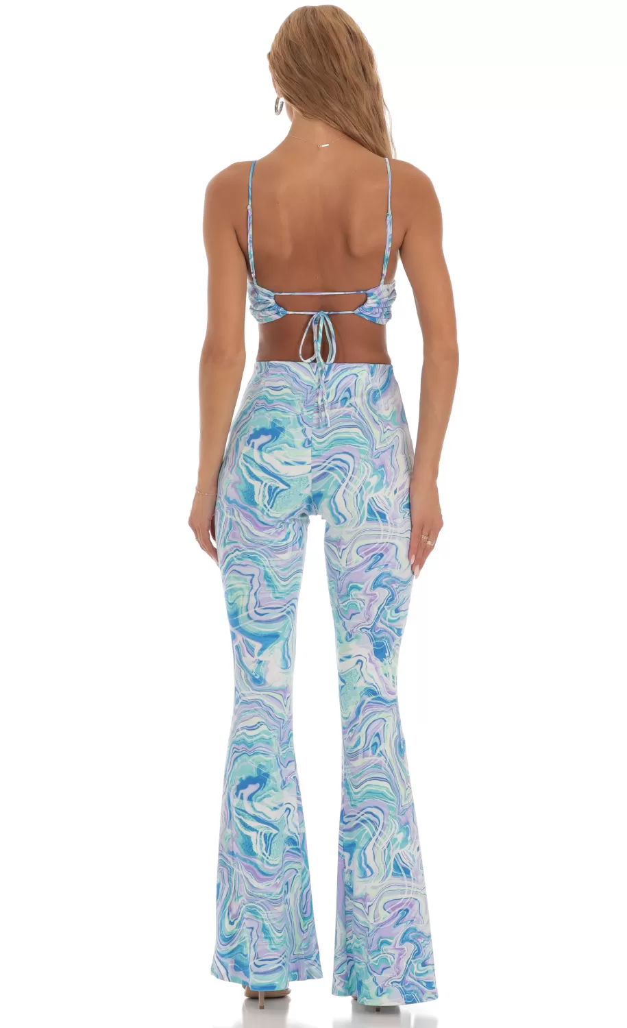 Swirl Two Piece Set In Blue^LUCY IN THE SKY Hot