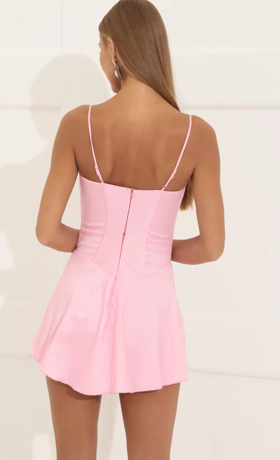 Taffeta Corset Dress In Pink^LUCY IN THE SKY Best