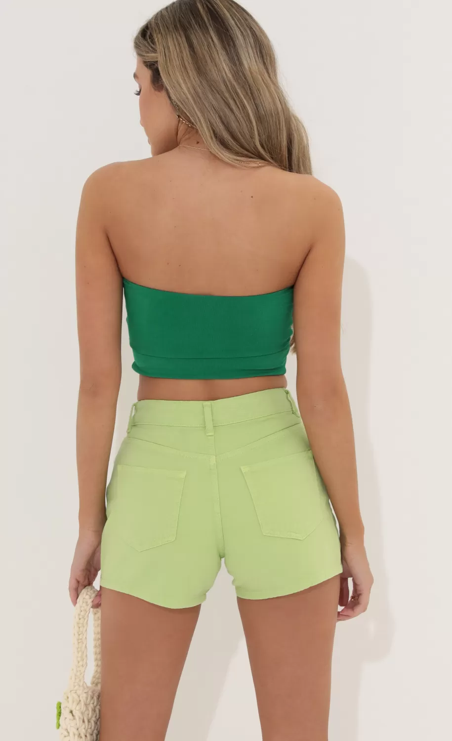 Tube Top In Green^LUCY IN THE SKY Sale