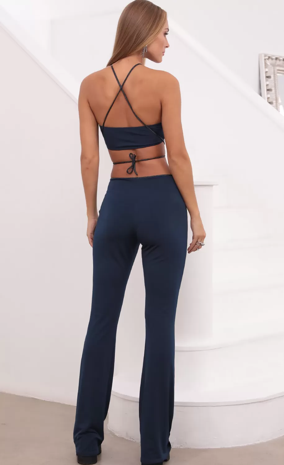 Two Piece Pant Set In Navy^LUCY IN THE SKY Hot