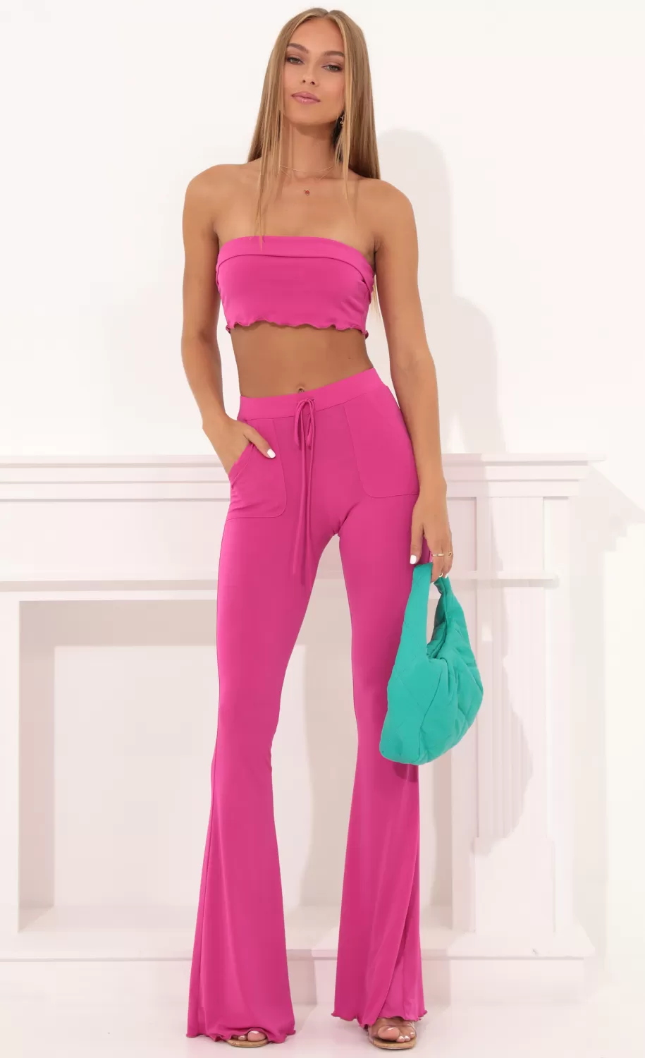 Two Piece Pant Set In Pink^LUCY IN THE SKY Cheap