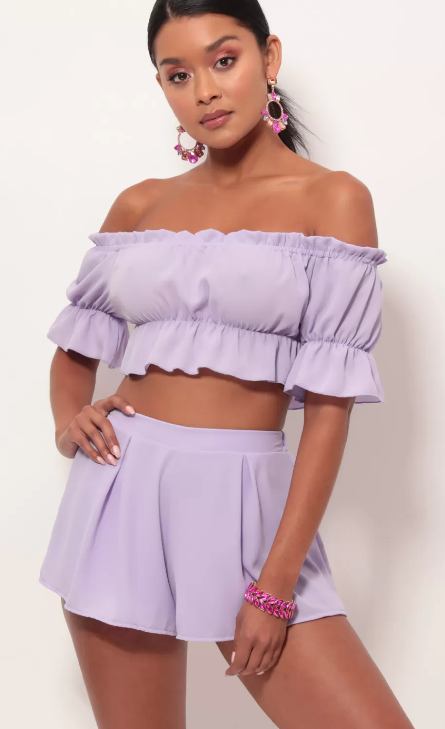 Two Piece Set In Lavender^LUCY IN THE SKY Clearance