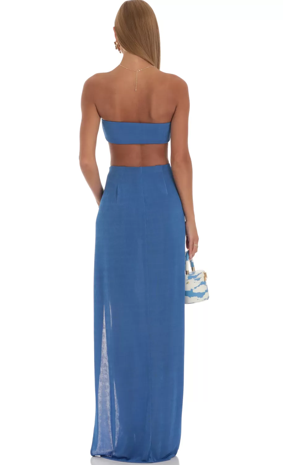 Two Piece Skirt Set In Blue^LUCY IN THE SKY Best