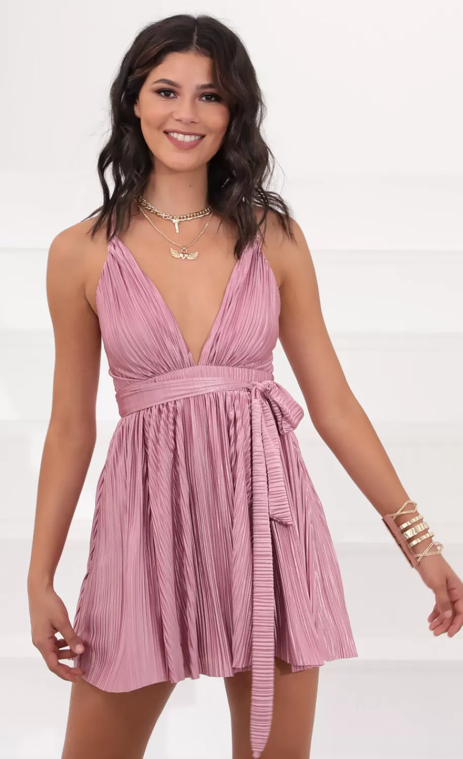 Wrap Dress In Pink^LUCY IN THE SKY Best Sale